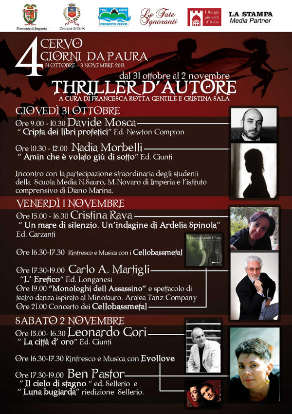 Retro del volantino dell'evento di Halloween a Cervo